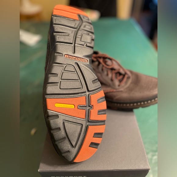 Rockport Men’s Snickers Leather Brown size 11. Adiprene by Adidas. - Picture 3 of 5